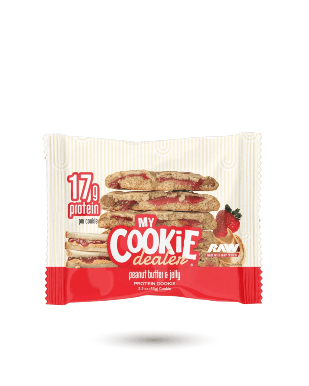 My Cookie Dealer Protein Cookies Online - Buy 2oz Peanut Butter & Jelly flavor with 17g protein, perfect for nutritious fitness snacking.