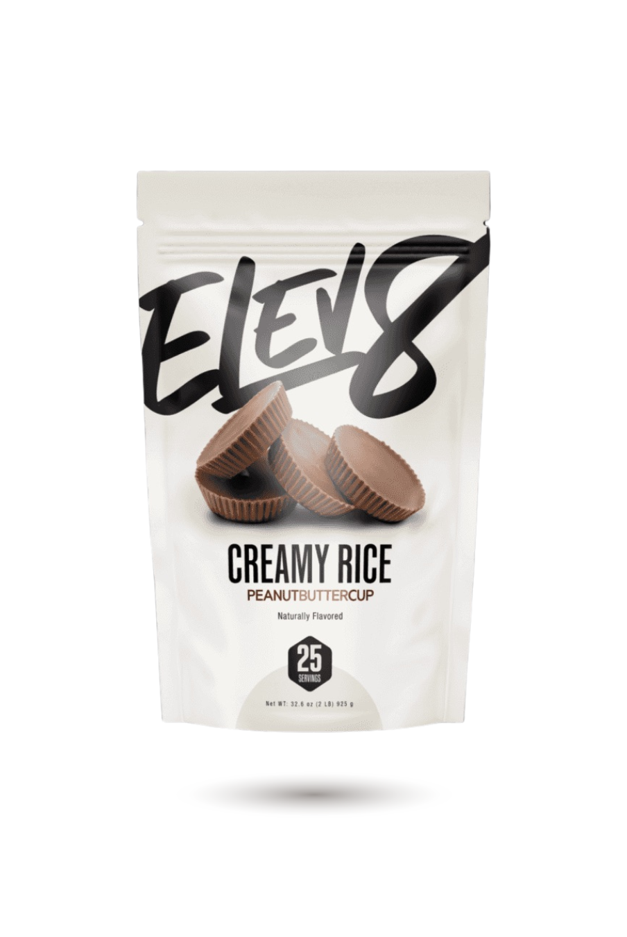 ELEV8 Creamy Rice Snack Peanut Butter Cup flavor in fitness-friendly packaging. Delicious, gluten-free energy source for workouts and recovery.