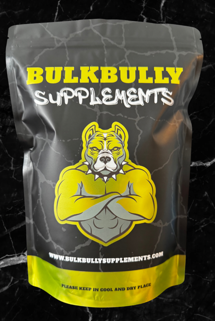 BulkBully Protein Coffee - Mountain Capp packaging featuring a muscular bulldog logo, ideal for fitness enthusiasts seeking protein supplements.