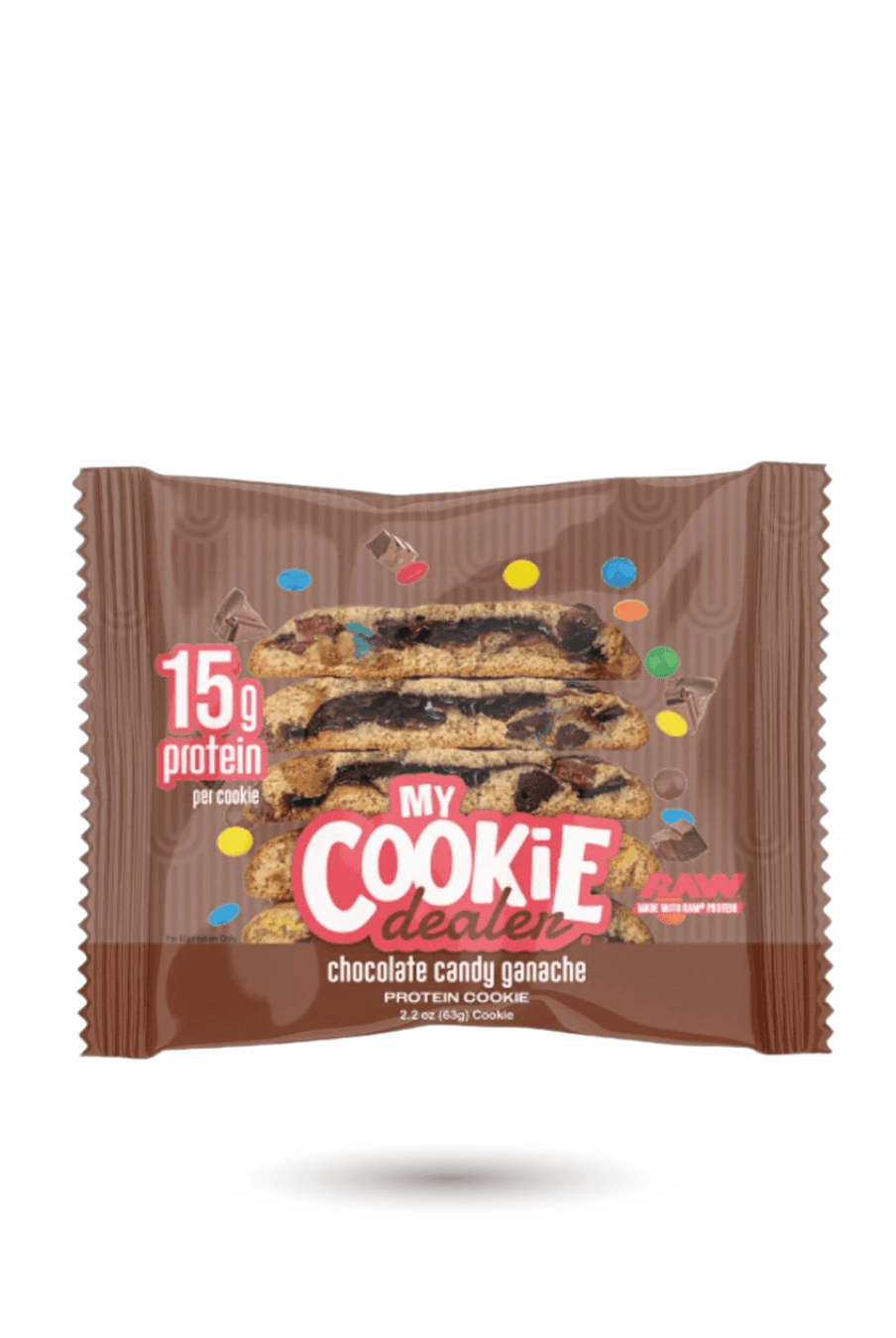 My Cookie Dealer Protein Cookies Online - Buy 2oz Chocolate Candy Ganache flavor with 15g protein, ideal for fitness snacking anytime.