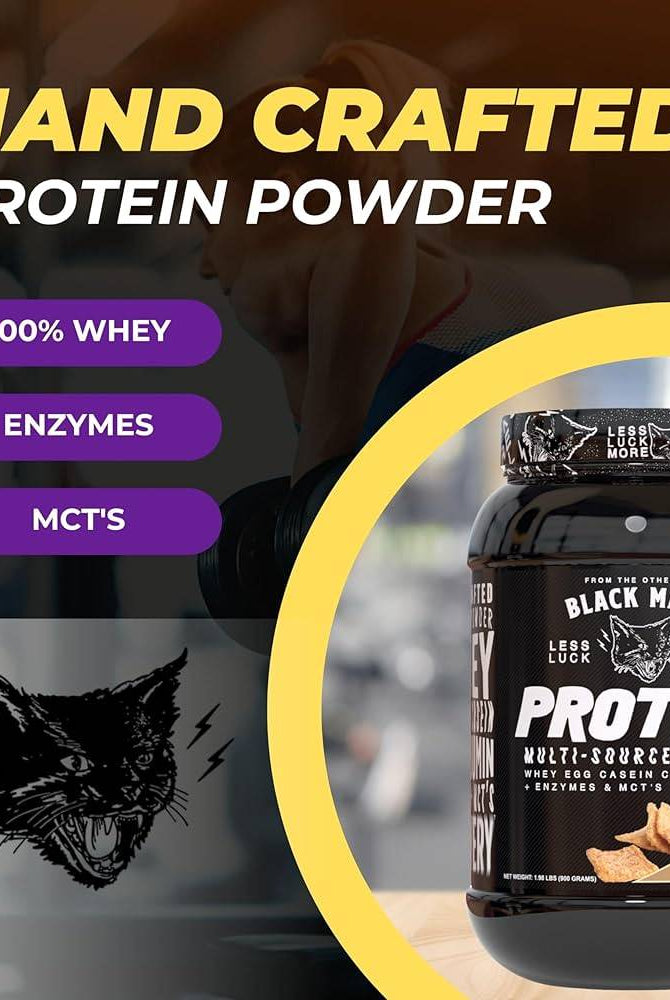 Handcrafted Black Magic Protein with whey, enzymes, MCTs