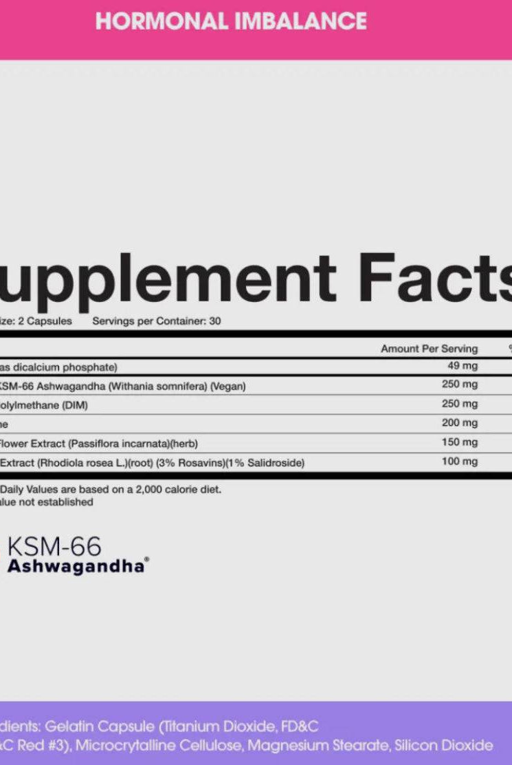 Obvi Good Bye Hormonal Balance supplement facts
