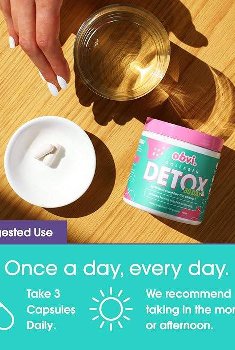 Suggested use of Obvi Detox capsules