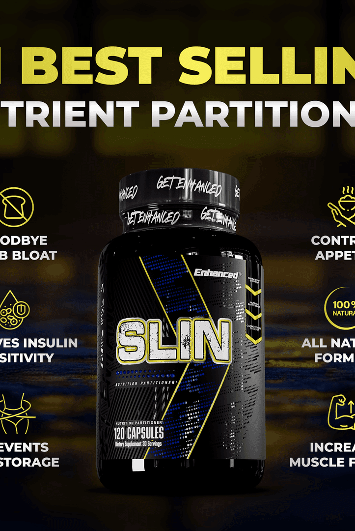 Slin Glucose Disposal - SLIN Supplement benefits infographic showing appetite control, fat storage prevention, and improved insulin sensitivity.