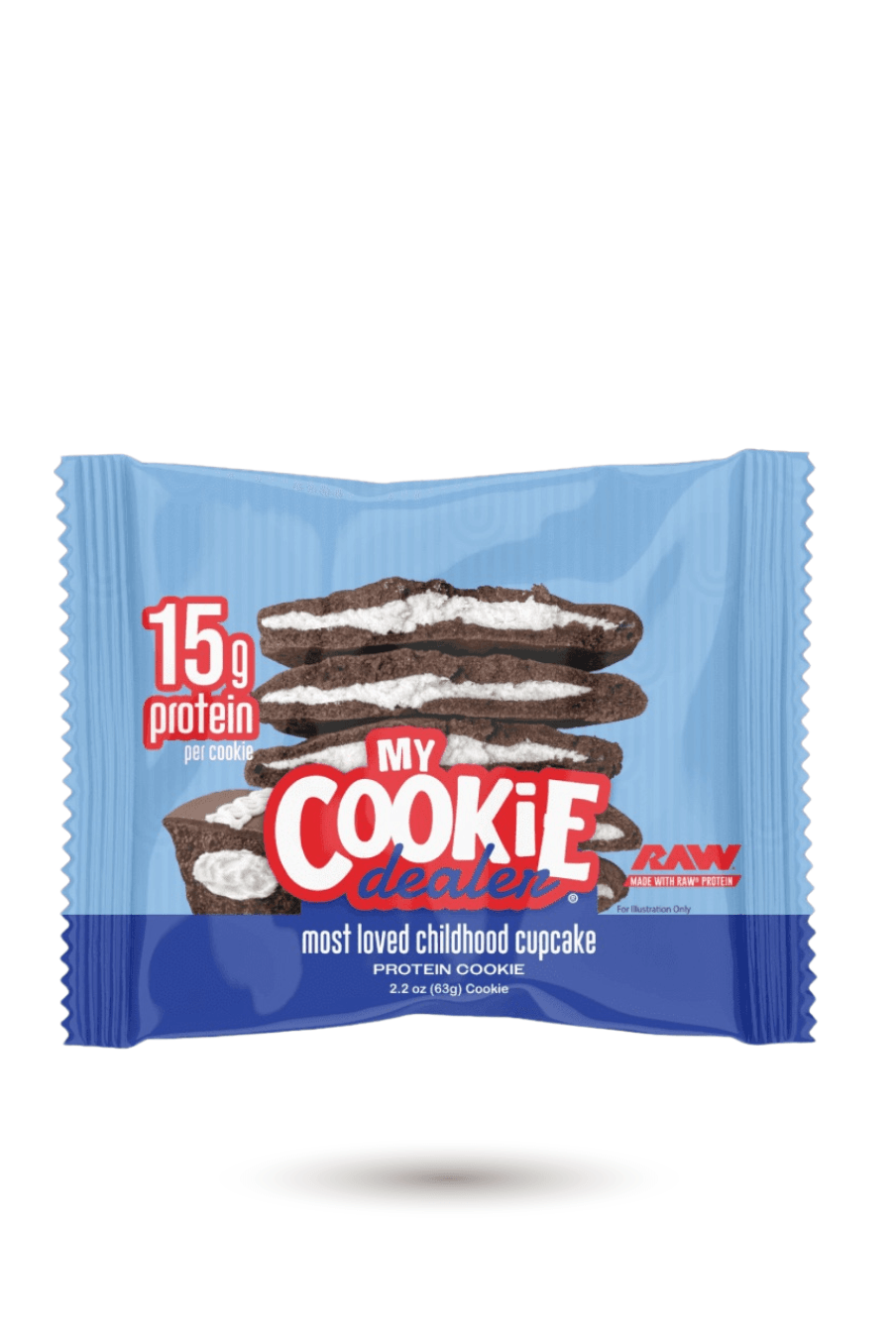 My Cookie Dealer Protein Cookies Online - Buy 2oz Most Loved Childhood Cupcake flavor with 15g protein, nostalgic and nutritious treat option.
