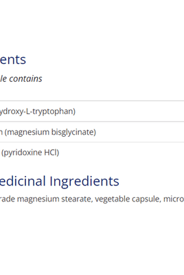 5-HTP 100 supplement ingredients list