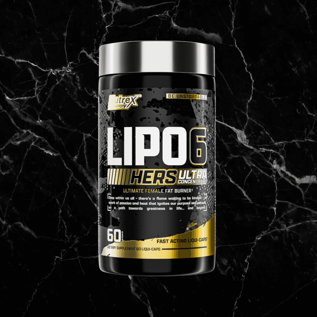 Nutrex Lipo6 HERS Ultra weight loss supplement bottle with 60 servings, designed for women’s fat burning and metabolism support.
