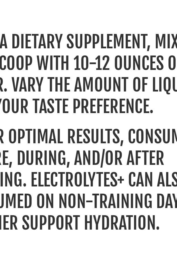 Axe & Sledge Electrolytes+ usage instructions