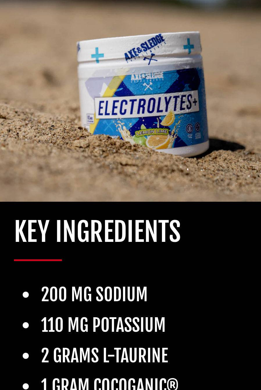 Axe & Sledge Electrolytes+ key ingredients