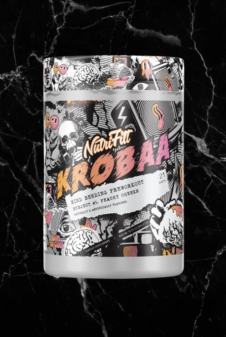 KROBA Nootropic Boost - Energy & Focus Pre-Workout in Peach Rings flavor by NutriFitt,