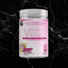 VNDL Project Vital Dragon Fruit Lemonade flavor EAA BCAA Hydration Recovery supplement with vitamins and electrolytes for muscle support.