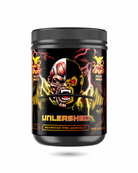 APE-X Pre Workout - Advanced Supplement in Fuzzy Peach flavor with intense energy formula and bold ape-themed label design.