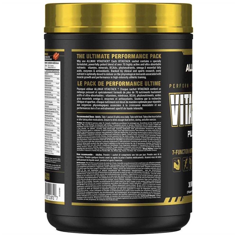 Triple Stack Pill ALLMAX Vita Stack Pill Pack Pro Series – BulkBully Supplements