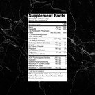 Supplement Facts label for MYQ Brain Food Electrolytes | Hydration & Gut Boost, vitamins, minerals, and blends for brain and gut health.